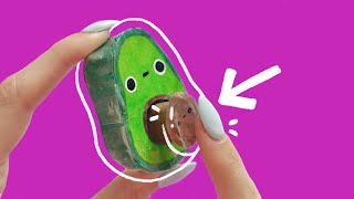 push the button avocado ✨ 2024 paper crafts avocado paper squishy [upl. by Adil]