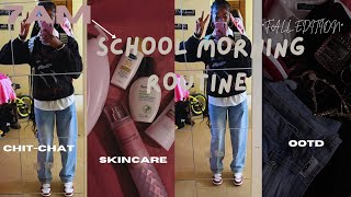 7AM SCHOOL MORNING ROUTINE FALL EDITION  grwm skincareoutfit detailsmini school vlog [upl. by Danziger88]