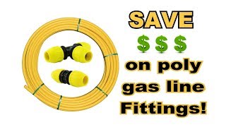 ⚠️ Poly PE Gas Line Fittings HACK How to save a lot of money 💲💲 [upl. by Moskow]