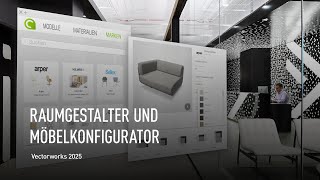 RAUMGESTALTER UND MÖBELKONFIGURATOR  Vectorworks 2025 [upl. by Oelgnaed]