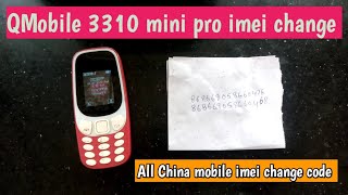 Q mobile 3310 mini change imei  Q mobile 3310 imei change code  Q mobile invalid sim [upl. by Esila]