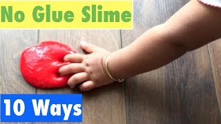 How To Make Slime Without Glue or Borax My Favourite Top 10 No Glue Slime Recipes [upl. by Frances]