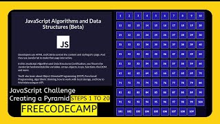 FreeCodeCamp JavaScript Algorithms and Data Structures  Challenge Pyramid Generator Part 1 [upl. by Eirrac]