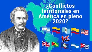 🇦🇷🇻🇪🇬🇹🇳🇮🇨🇺5 CONFLICTOS TERRITORIALES en AMÉRICA vigentes en el 2020 🇬🇧🇬🇾🇧🇿🇨🇴🇺🇸  El Mapa de Sebas [upl. by Ricki]