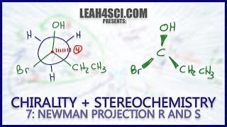 Newman Projection Stereochemistry R amp S Trick Chirality Vid 7 [upl. by Arrotal]