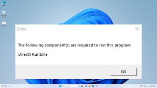 Cómo solucionar The following components are required to run this program DirectX Runtime error ✅ [upl. by Elohcin]