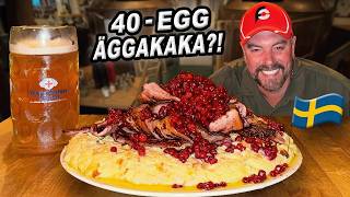 Over 97 of People Fail This 40Egg Äggakaka Swedish Egg Cake Challenge in Ystad [upl. by Aneertak]