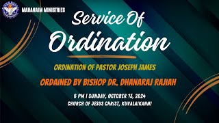 Ordination Service  October 13 2024  Pr Joseph James Faridabad Haryana  Bishop DrR Dhanaraj [upl. by Revlys931]