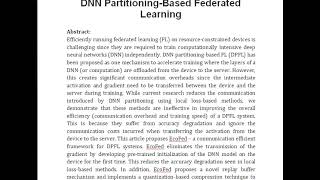 EcoFed Efficient Communication for DNN Partitioning Based Federated Learning [upl. by Adna]