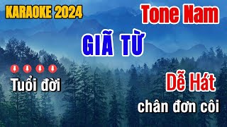 Giã Từ Karaoke Tone Nam Nhạc Sống Dễ Hát  Karaoke Minh Nhật [upl. by Jaclyn]