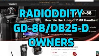 RADIODDITY NEW GD88DB25dmr vuhf aprs FACEBOOK HELP [upl. by Einor]