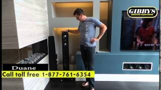 Gibbys Electronic Supermarket  Mythos STL SuperTower Custom Home Audio [upl. by Akeemat]