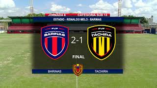 Barinas vs Tachira Jornada 6 Categoría Sub 13 [upl. by Rihsab227]