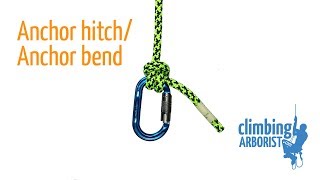 Anchor hitch or Anchor bend  Knot tying for Arborists [upl. by Leanahtan]