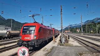 Einfahrt des Güterlokzug GLZ 88371 am 27082024 in Bludenz [upl. by Sharp]