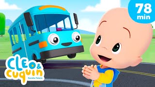 Las ruedas del autobús bebé 🚌 y más canciones infantiles para bebés con Cleo y Cuquín [upl. by Kurtis]