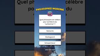 Quiz  5 questions de philosophie moderne Quiz shorts [upl. by Ellennoj]