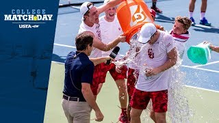 USTA National Campus sees UPSET in College MatchDay  Oklahoma vs Texas AampM [upl. by Laszlo]