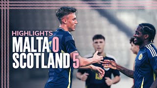 Malta 05 Scotland  UEFA U21 EURO Championship Qualifying Highlights  Scotland National Team [upl. by Enilrahc272]