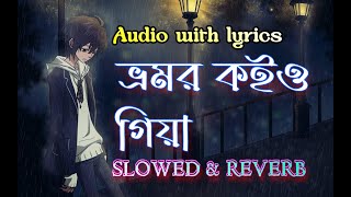 Bhromor Koio Giya ।। slowed ampReverb।। Full lyrics 2024।।lofi banglagaan [upl. by Asikal]