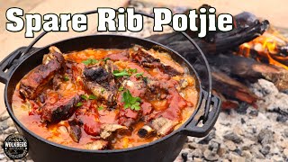 Sweet amp Tangy Pork Spare Ribs Potjie  Spare Ribs cooked in a Dutch Oven  Campfire recipes  Braai [upl. by Theodora]