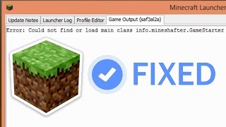 How to Fix the Error could not find or load main class infomineshafterGameStarter [upl. by Aienahs]