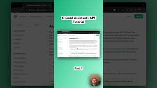 How to use OpenAI Assistant API 🤖 Part 1 shorts coding python [upl. by Ellenehs]