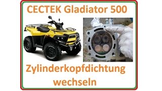 Cectek GladiatorQuadrift 500  Kopfdichtung wechseln Anleitung Video [upl. by Frayda]