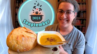 Creamy Squash Soup With Crusty Bread  FarmtoTable Dinner From Scratch [upl. by Sakhuja]