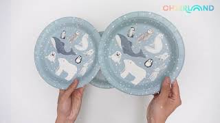 🍽️🎉 Get Ready to have a Chill Party with our WinterThemed Paper Plates ❄️🐧🦭🐻🦉🐇🐋 [upl. by Ssew]