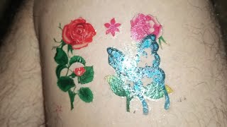 How to sticker tattooPaper tattooFake tattooRemoval tattooTemporary tattoo at home [upl. by Clemente]