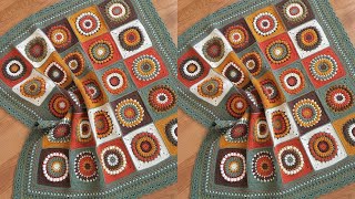 Very Stylish Granny Square Free Crochet Blanket patterns Winter Seasons Qurasiya trends Beautiful [upl. by Ahtelahs]