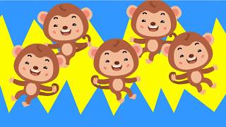 Five Little Monkeys  เพลงลิง 5 ตัว กระโดดบนเตียง  kids song  เพลงเด็ก น้องนะโม [upl. by Pearson299]