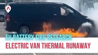 Mercedes Vito electric van in thermal runaway near Heathrow Airport [upl. by Loise]