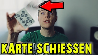 KARTE AUS DECK SCHIESSEN LERNEN  TUTORIAL ZUM NACHMACHEN  7 ZaubereiBasics [upl. by Akemehc]