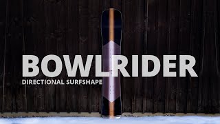 Stranda Bowlrider  directional surfshape  snowboard review [upl. by Nosned]