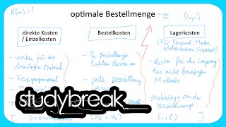 Einzelkosten Bestellkosten Lagerkosten  Grundbegriffe der Wirtschaftslehre [upl. by Pontias]