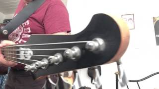 1995 Epiphone NonReverse Thunderbird 5 string bass demo [upl. by Ahsieki]