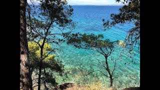 Agistri Greece beach beautiful island tour travel guide vlog GoPro HD [upl. by Hteboj992]