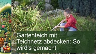 Gartenteich mit Teichnetz abdecken So gehts [upl. by Nabois]