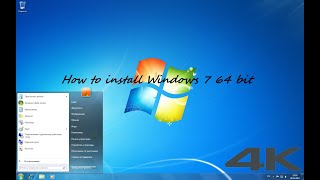 How to install Windows 7 64 bit 4K [upl. by Kcirdek293]