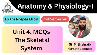 Anatomy amp Physiology Unit 4 The Skeletal System GBSN SemesterI MCQs For Exam Preparation [upl. by Bucher]