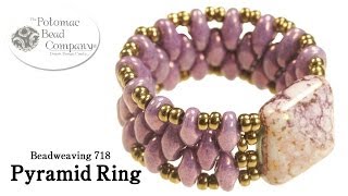 Make a Pyramid Bead Ring [upl. by Ayarahs]