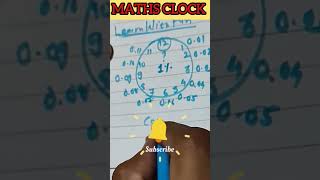 MATHS CLOCK FOR 1 short shorts shortsfeed watch maths fun trending viral mathsclock clock [upl. by Halihs]