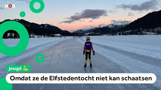 Jikke 13 schaatst 100 kilometer in Oostenrijk [upl. by Dubenko]