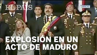 NICOLÁS MADURO  Una explosión interrumpe un discurso del presidente de Venezuela  Internacional [upl. by Emil]