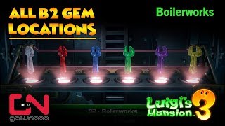 Luigis Mansion 3 All B2 Gem Locations  Boilerworks Gems [upl. by Llewsor355]