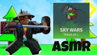 ASMR SkyWars Relaxing Roblox BedWars Gameplay [upl. by Tonina]