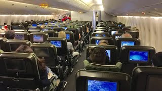 Flight Experience Qantas B747 ECONOMY class  Hong Kong to Sydney QF128 [upl. by Marley]