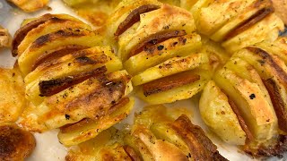 loaded cheesy hasselback potatoes [upl. by Rainah]